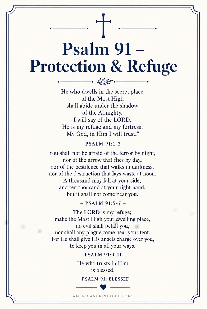 Free Printable Psalm 91 Version to Download (3)