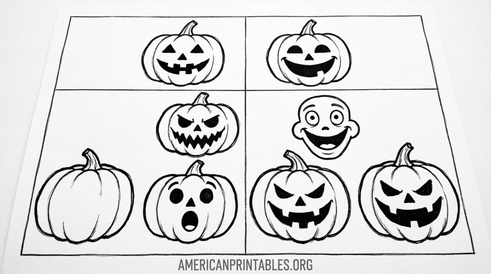 Free Printable Pumpkin Faces Templates (4)