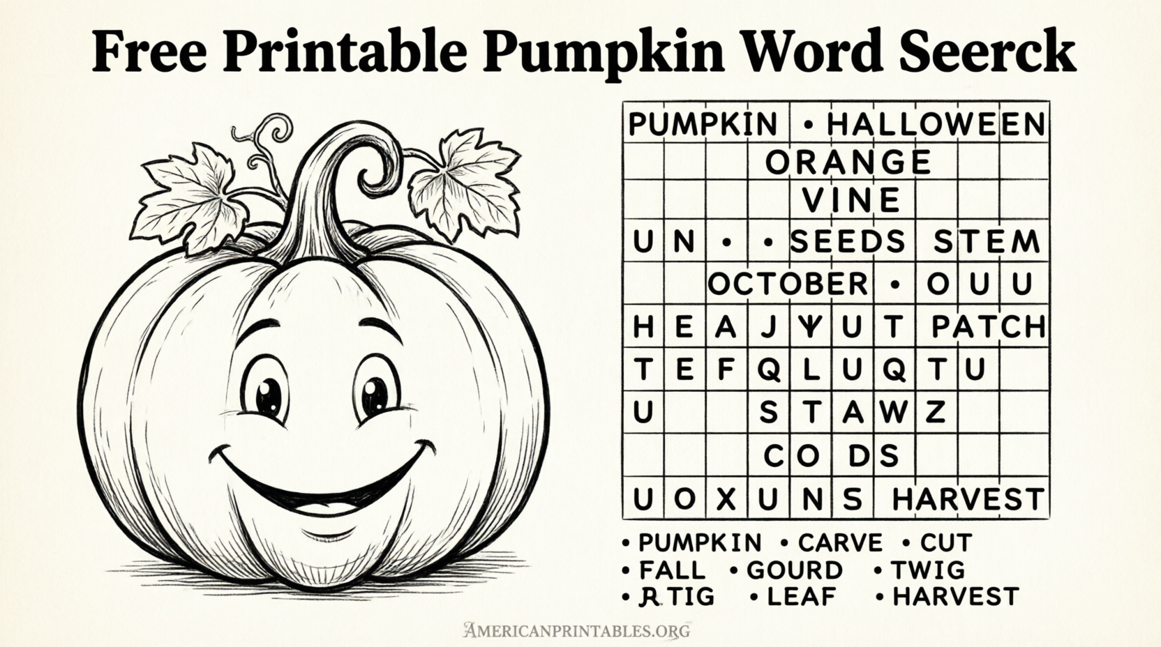 Free Printable Pumpkin Word Search (4)