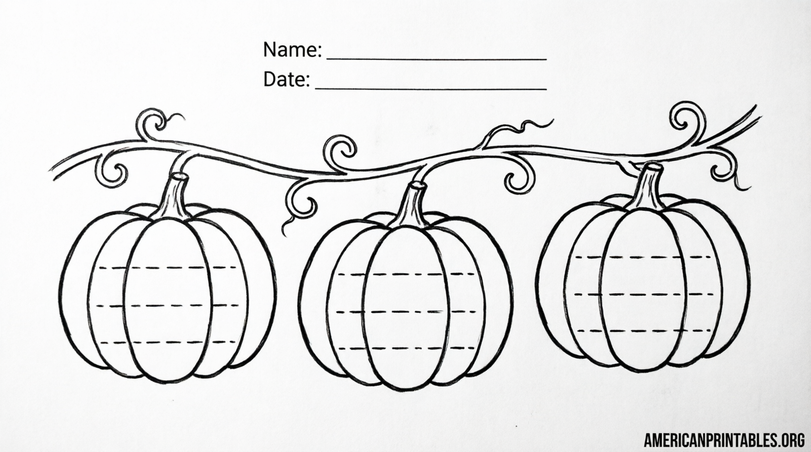 Free Printable Pumpkin Writing Templates (2)