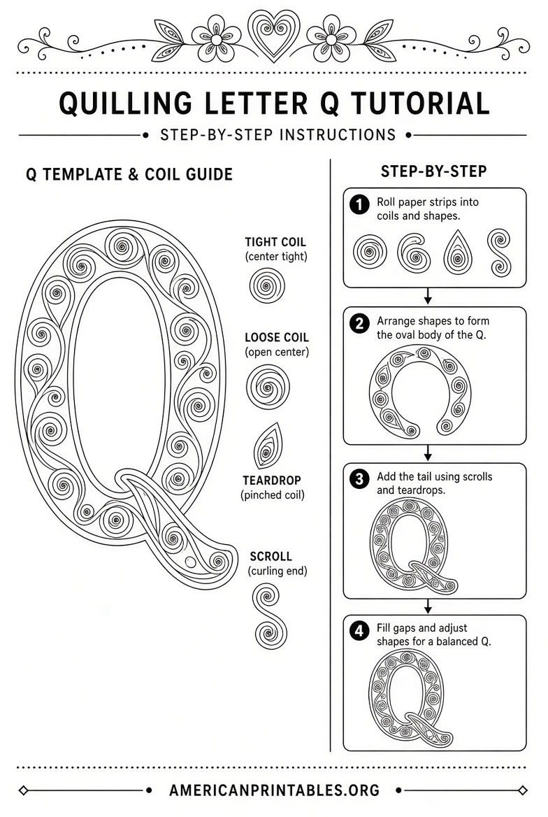 Free Printable Quilling Letter Patterns Guide (2)