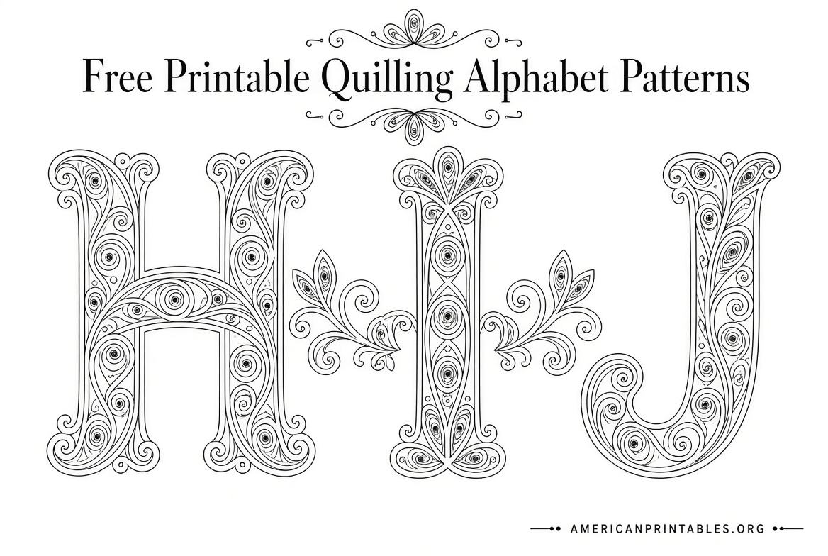 Free Printable Quilling Letter Patterns Guide (3)