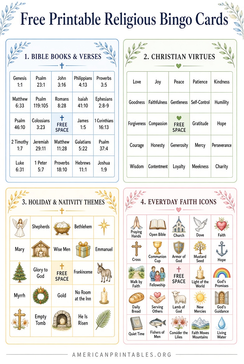 Free Printable Religious Bingo Cards (4)