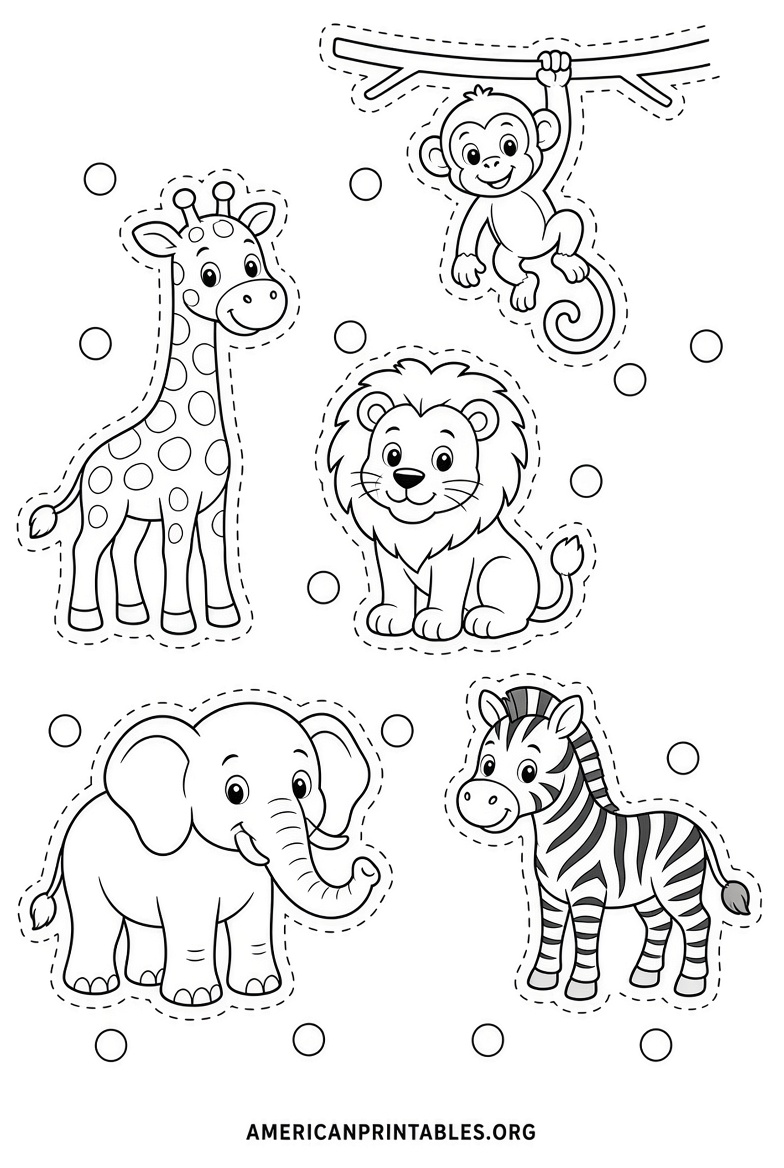 Free Printable Safari Animals to Cut Out (2)