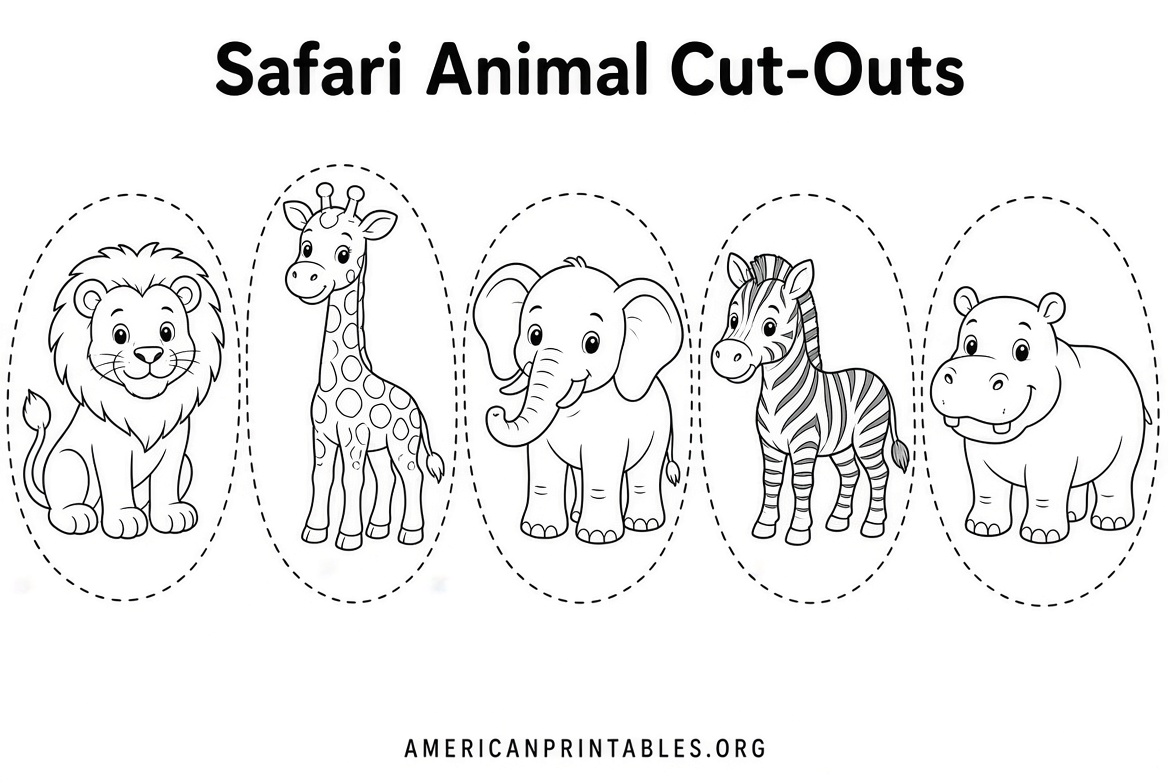 Free Printable Safari Animals to Cut Out (3)