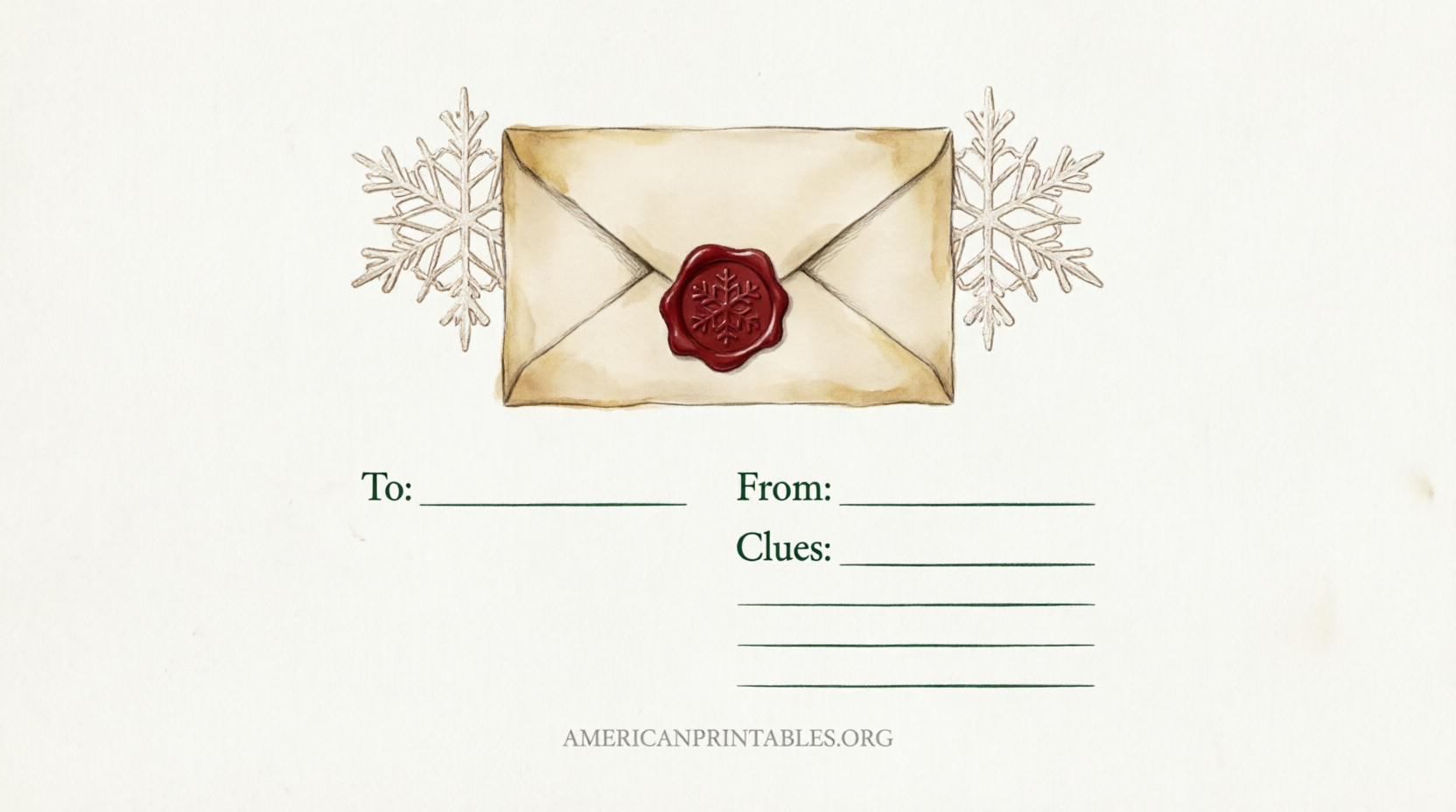 Free Printable Secret Santa Notes & Tags (2)