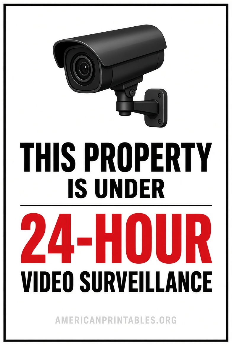 Free Printable Security Camera Signs (PDF) (1)