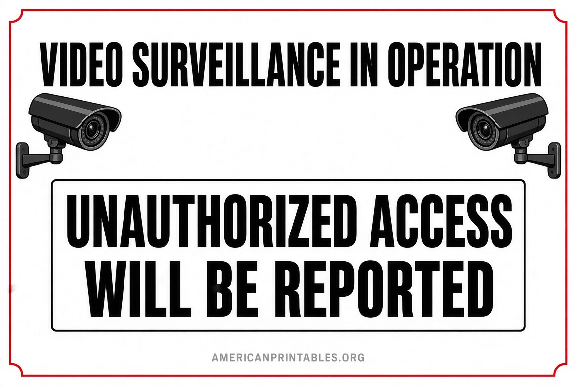Free Printable Security Camera Signs (PDF) (2)