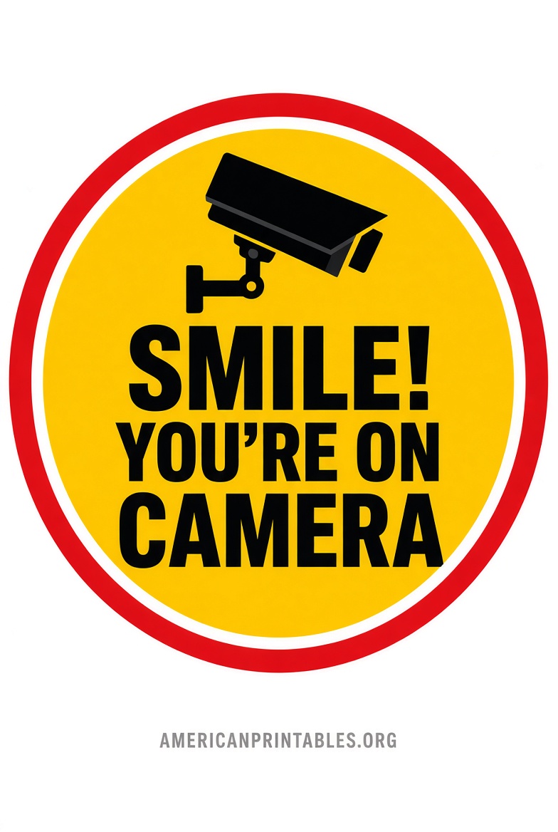Free Printable Security Camera Signs (PDF) (3)