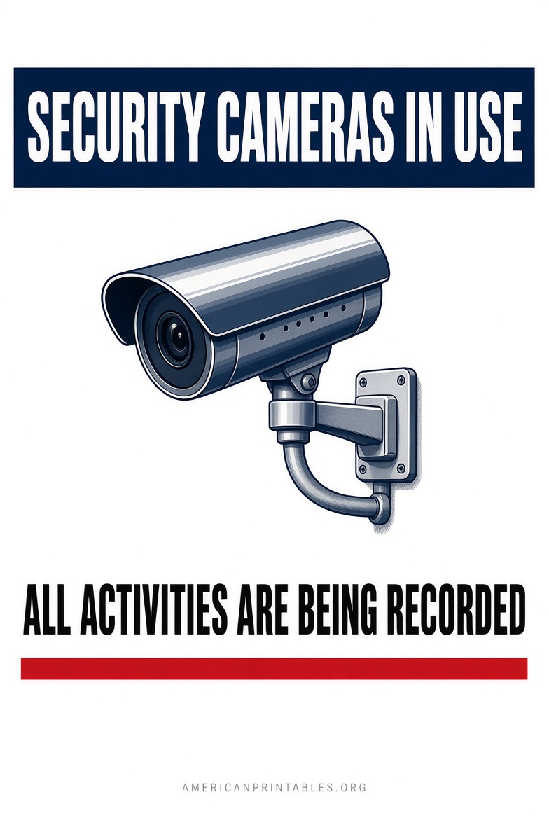 Free Printable Security Camera Signs (PDF) (4)