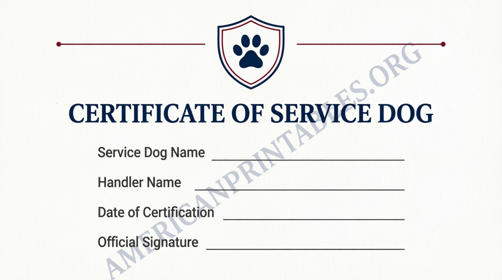 Free Printable Service Dog Certificate USA Guide (2)