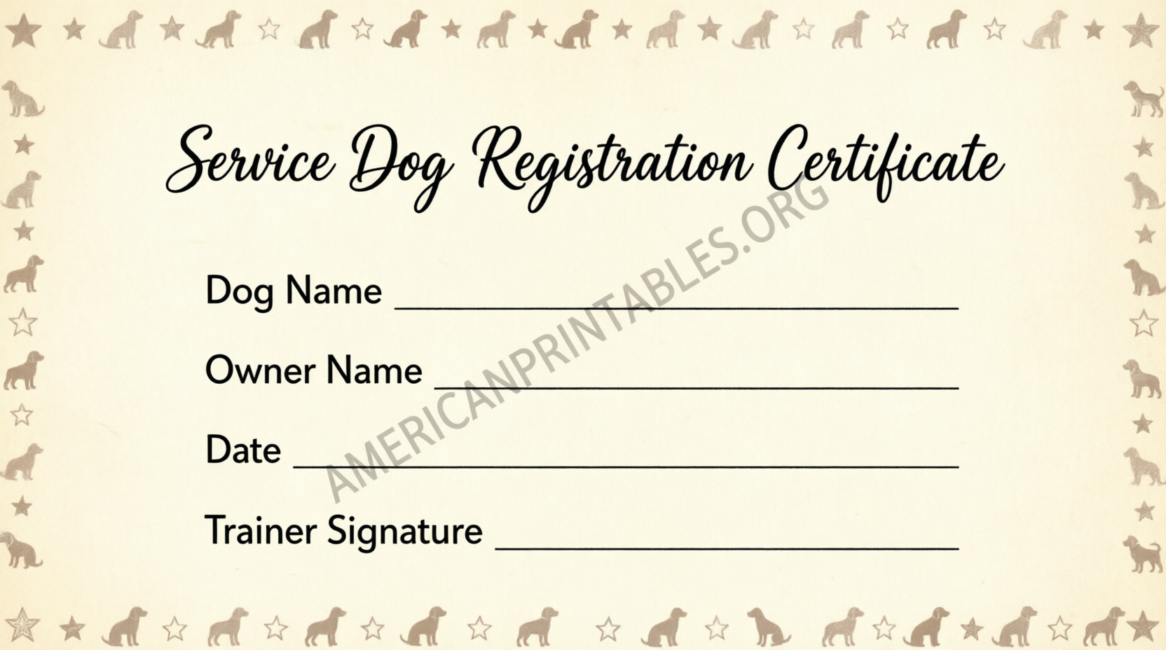 Free Printable Service Dog Certificate USA Guide (3)