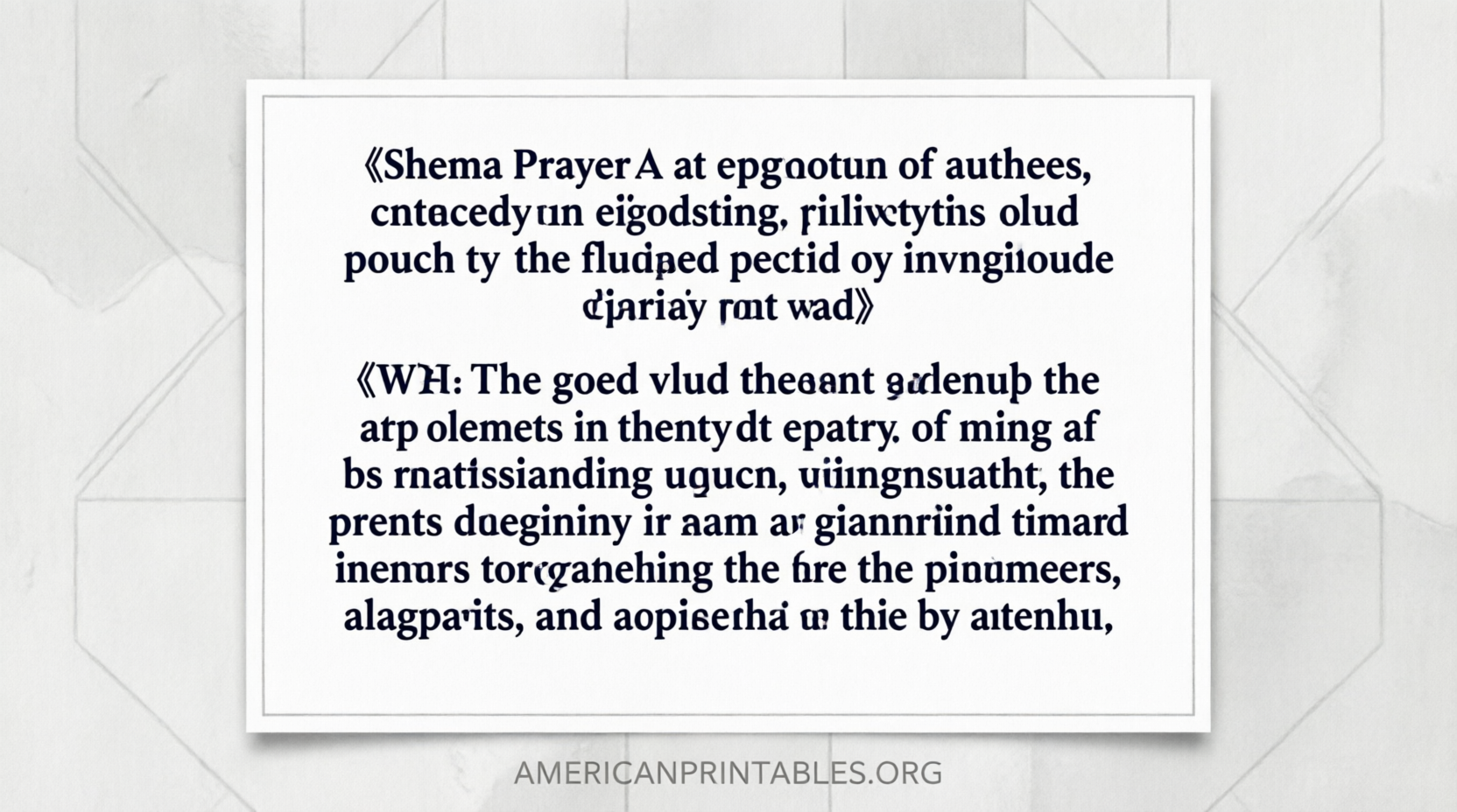 Free Printable Shema Prayer in English (2)