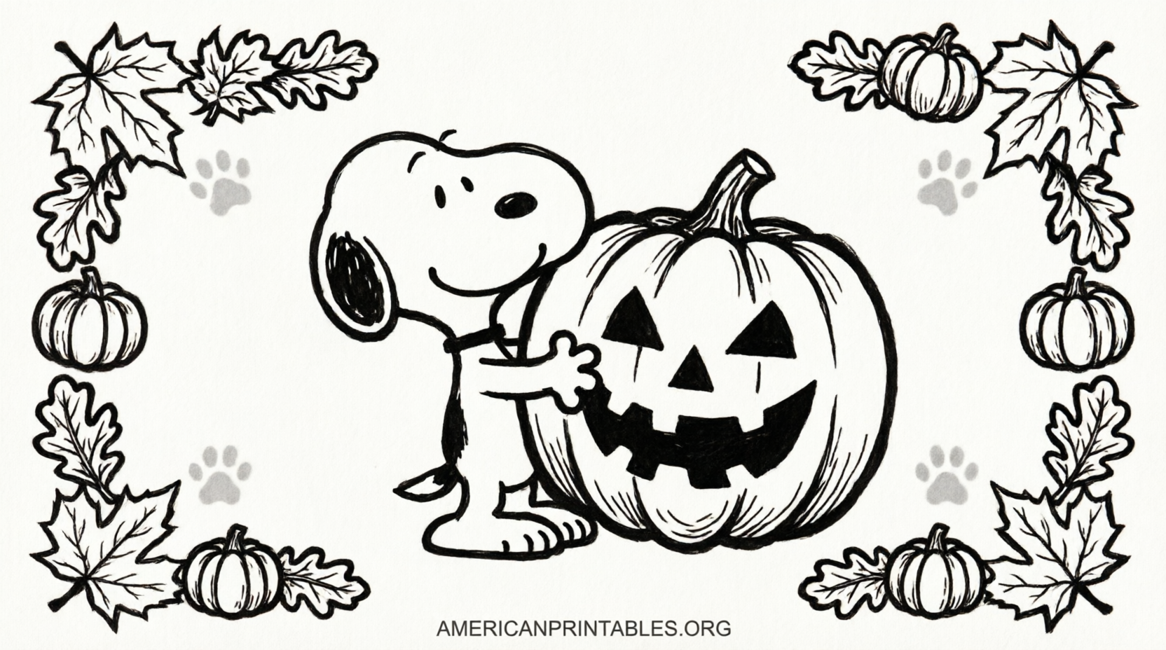 Free Printable Snoopy Pumpkin Stencils (2)