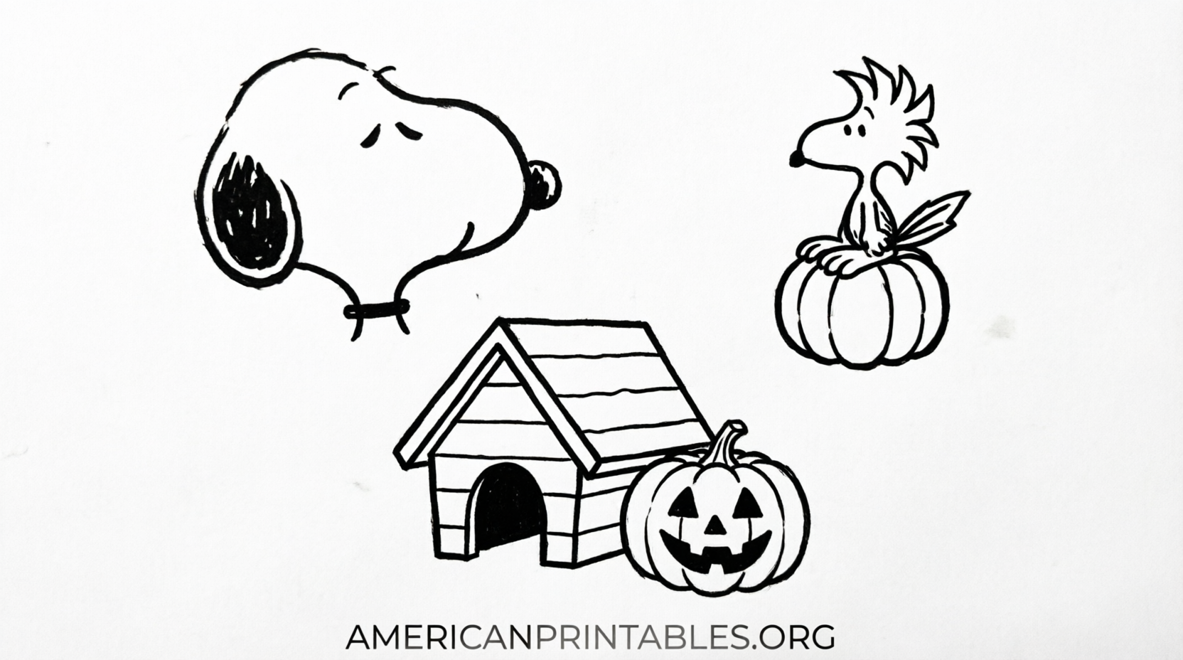 Free Printable Snoopy Pumpkin Stencils (4)