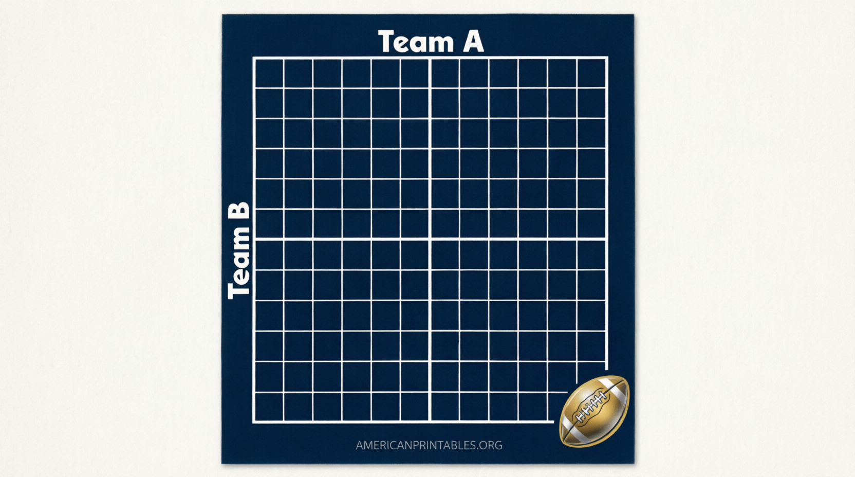 Free Printable Super Bowl Boards & Squares Templates (4)
