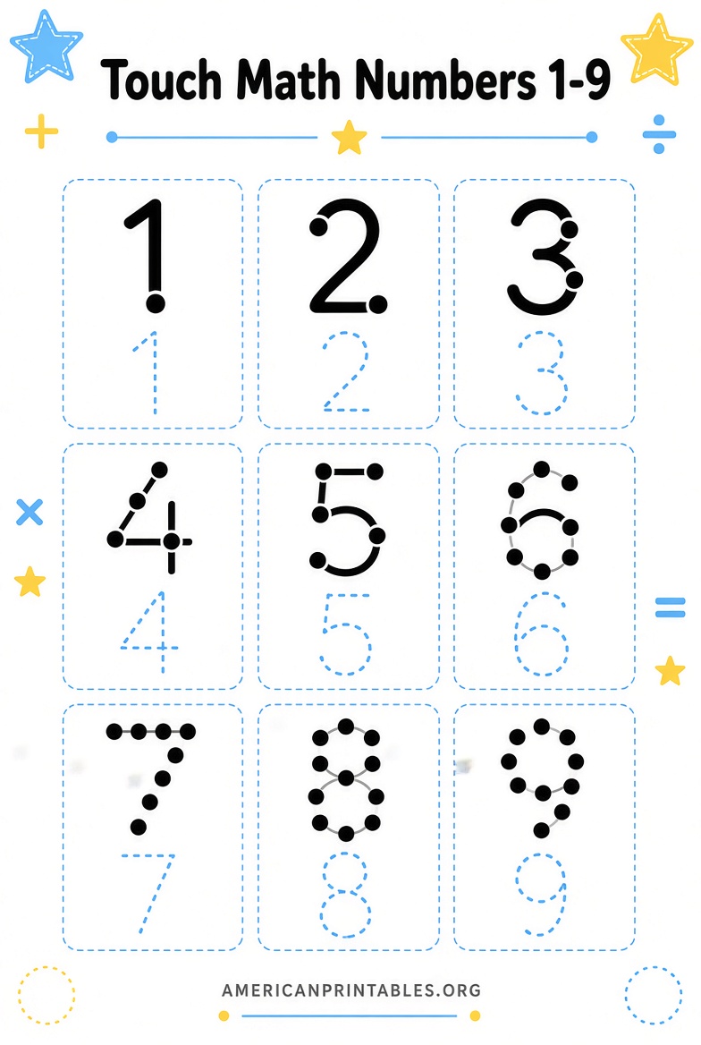 Free Printable Touch Math Worksheets for Kids (1)