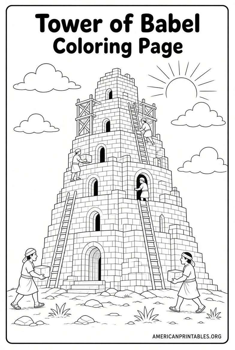 Free Printable Tower of Babel Activities (1)