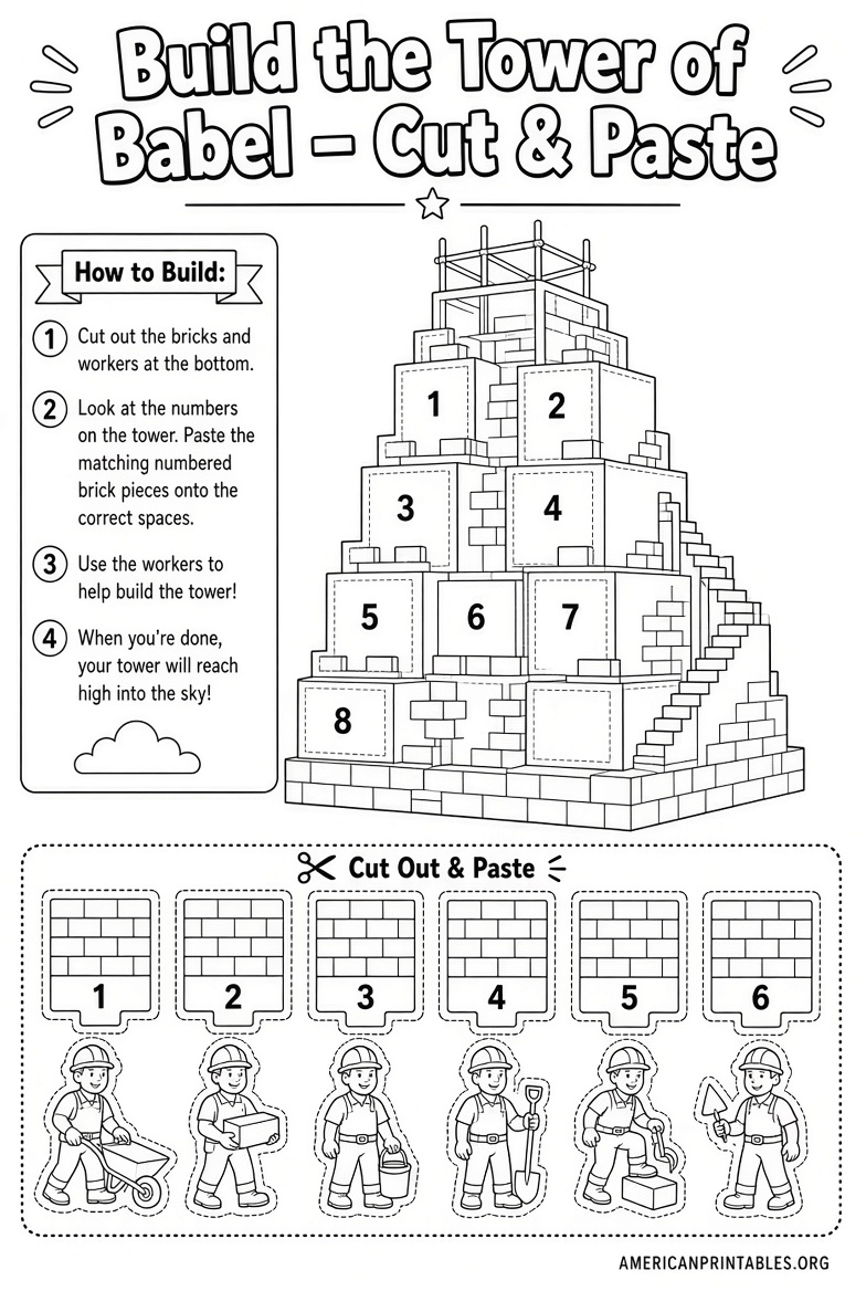 Free Printable Tower of Babel Activities (3)