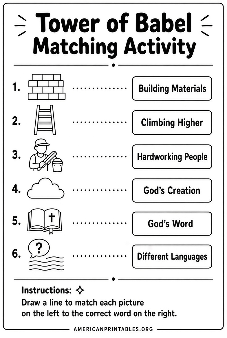 Free Printable Tower of Babel Activities (4)