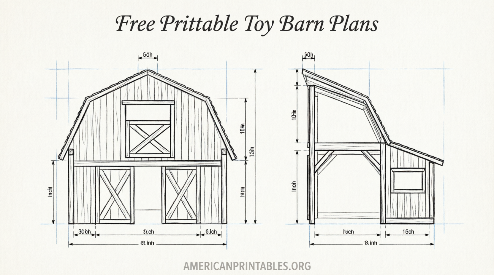 Free Printable Toy Barn Plans – DIY Guide (1)