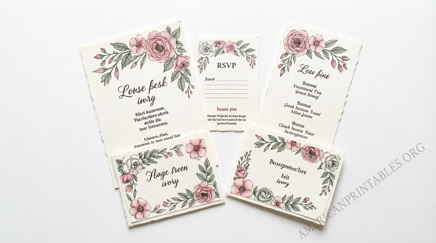 Free Printable Wedding Stationery Templates (1)