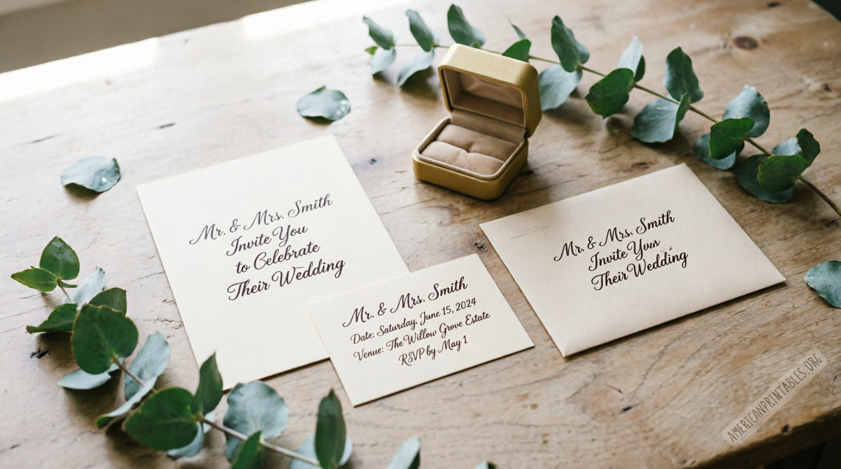 Free Printable Wedding Stationery Templates (4)