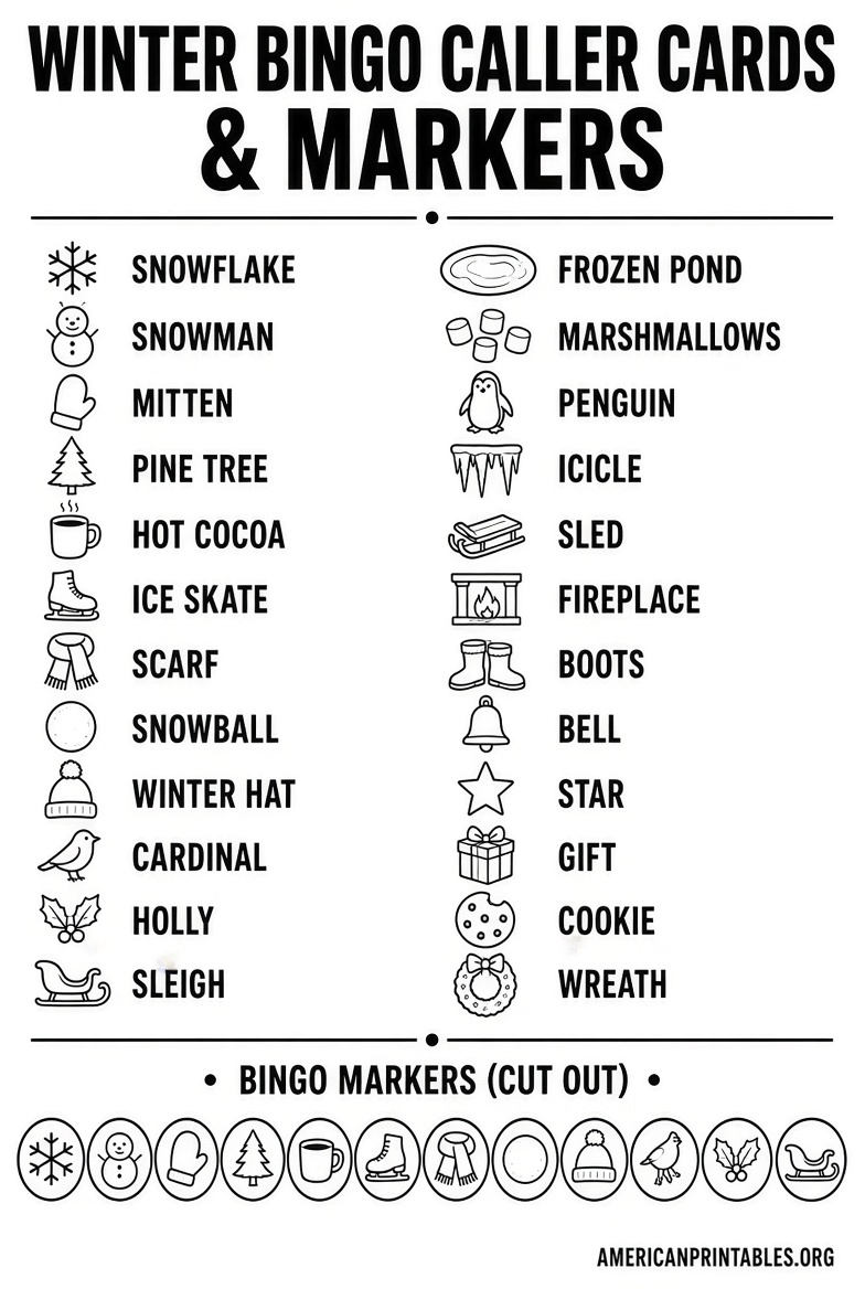 Free Printable Winter Bingo Cards for Kids (3)