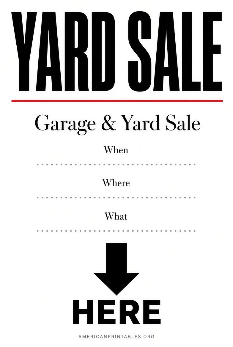 Free Printable Yard Sale Signs to Download (3)