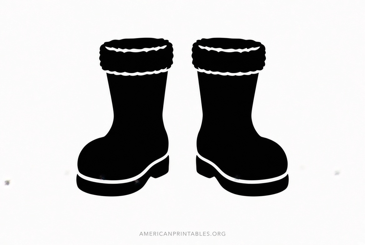 Free Santa Footprint Stencil Printable Download (1)