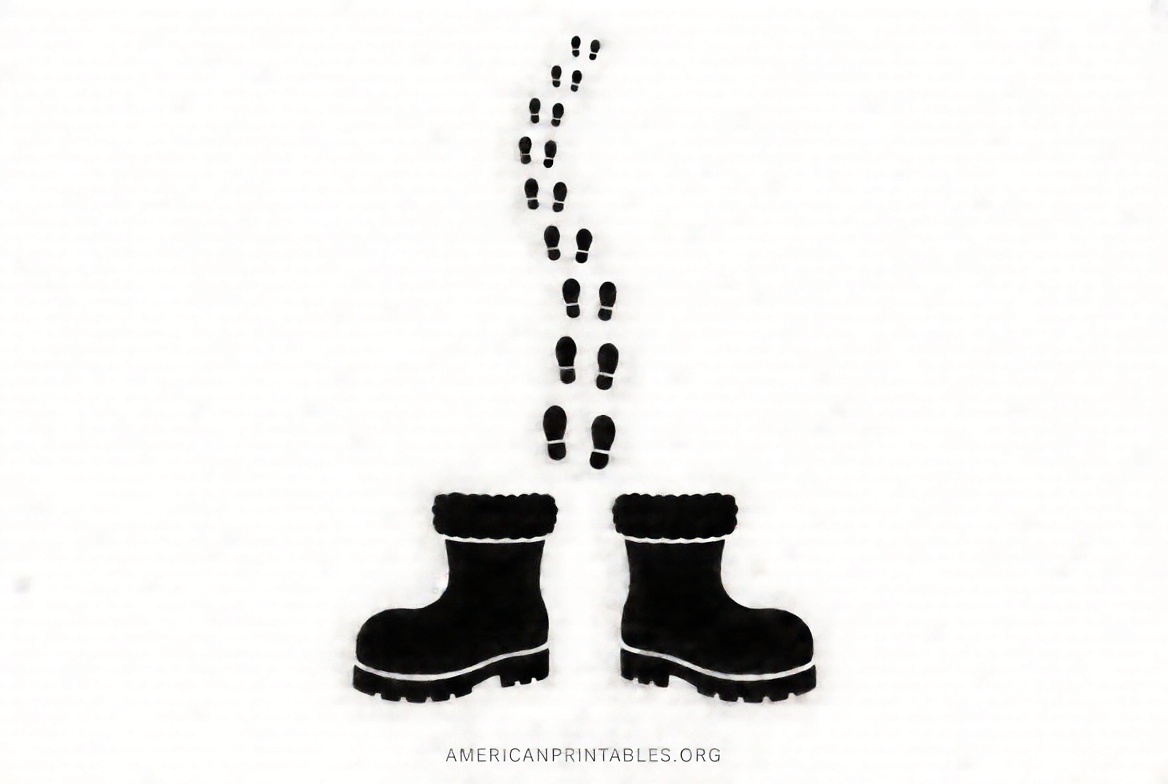 Free Santa Footprint Stencil Printable Download (3)