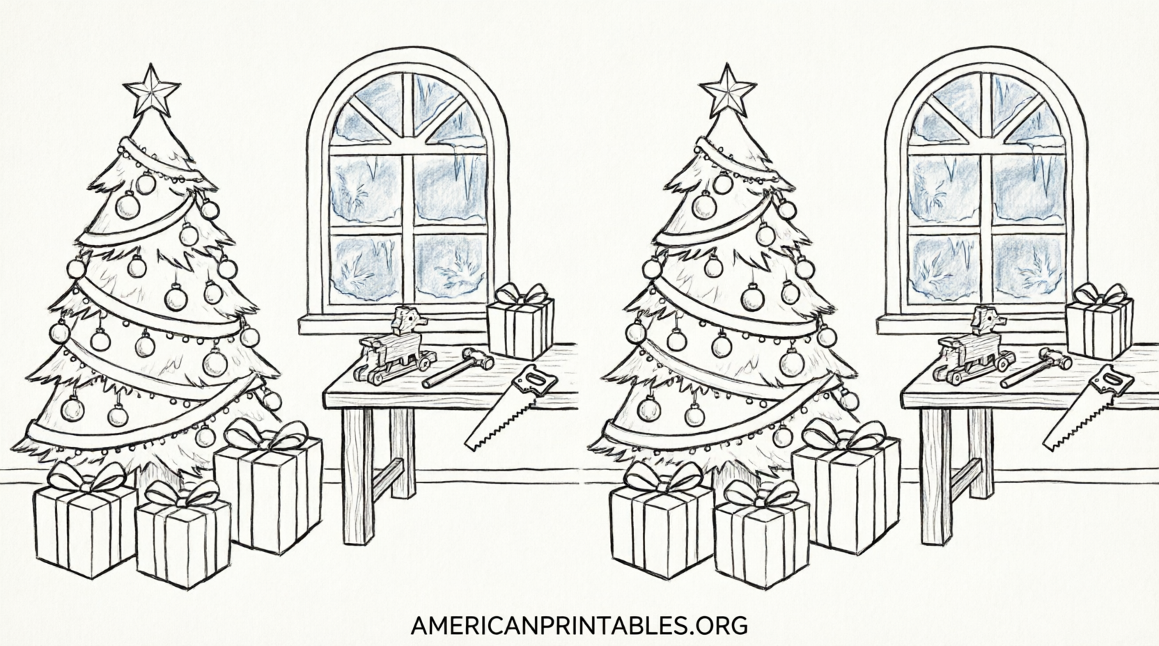 Free Spot the Difference Christmas Printables (1)