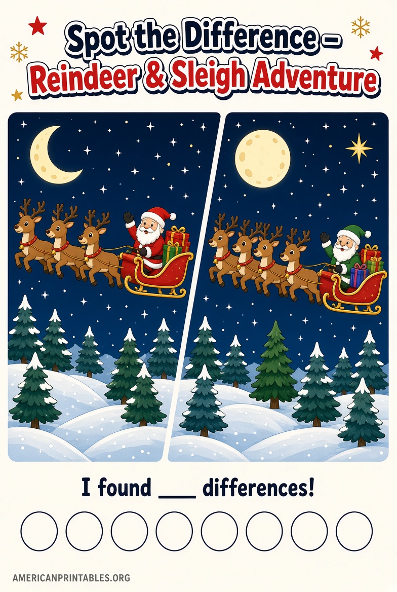 Free Spot the Difference Christmas Printables (3)