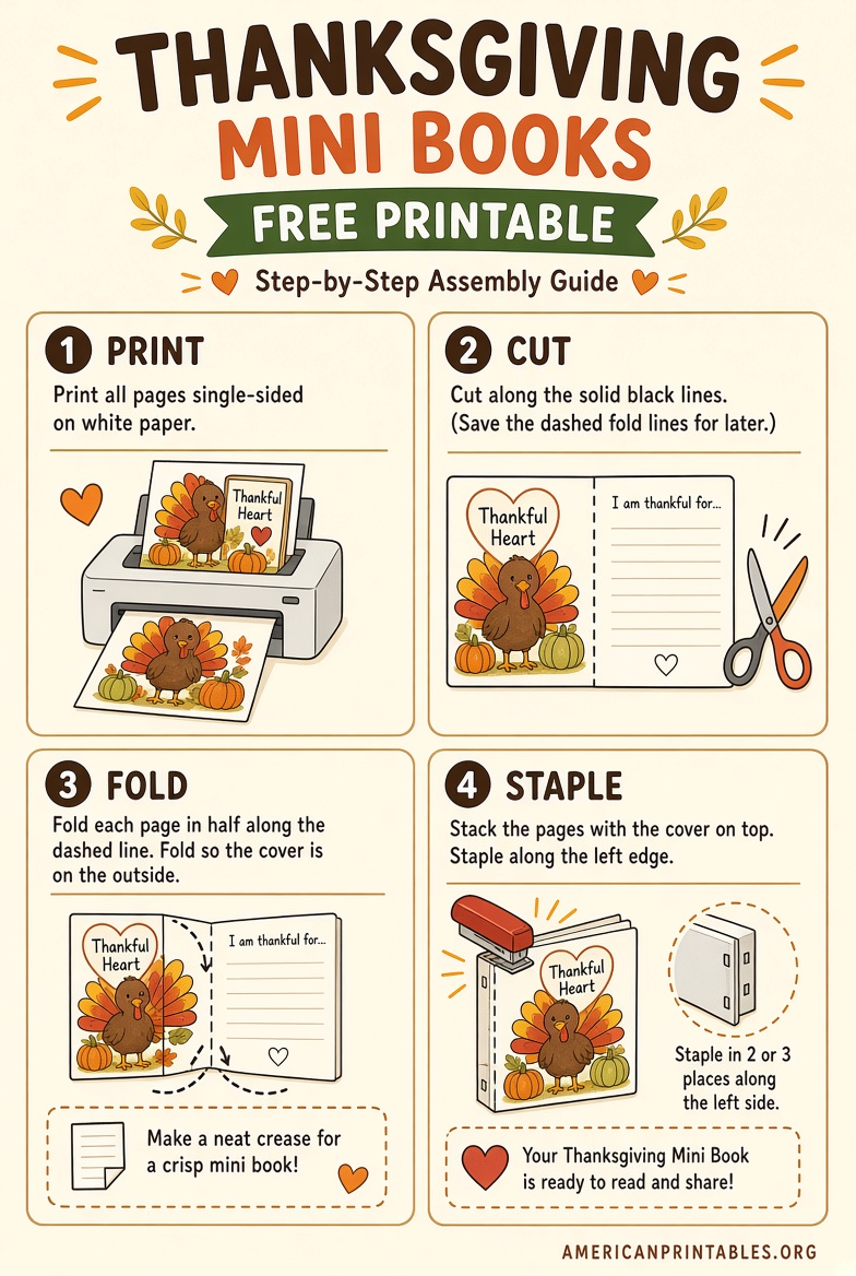 Free Thanksgiving Mini Books Printable for Kids (2)