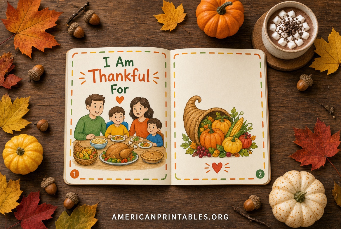 Free Thanksgiving Mini Books Printable for Kids (3)