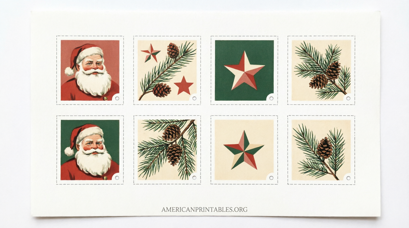 Free Vintage Printable Christmas Tags to Download (3)