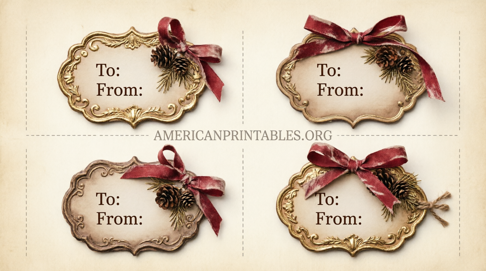 Free Vintage Printable Christmas Tags to Download (4)