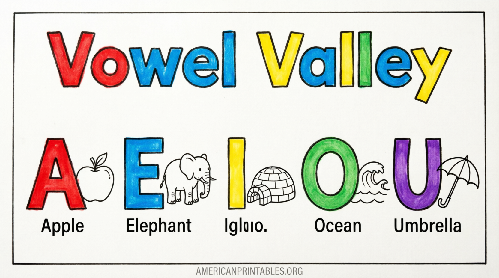 Free Vowel Valley Printable PDF Download (1)