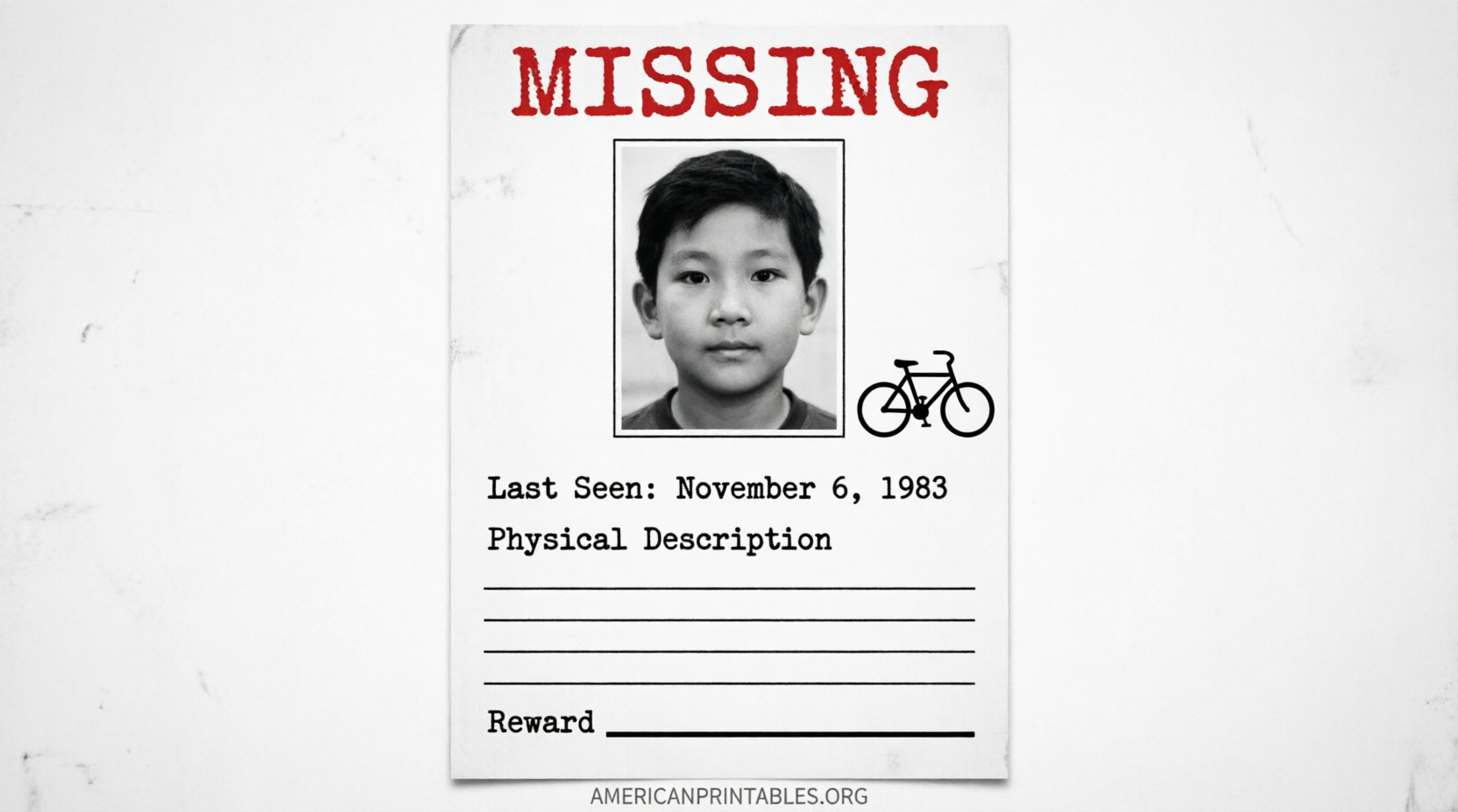Free Will Byers Missing Poster Printable (1)