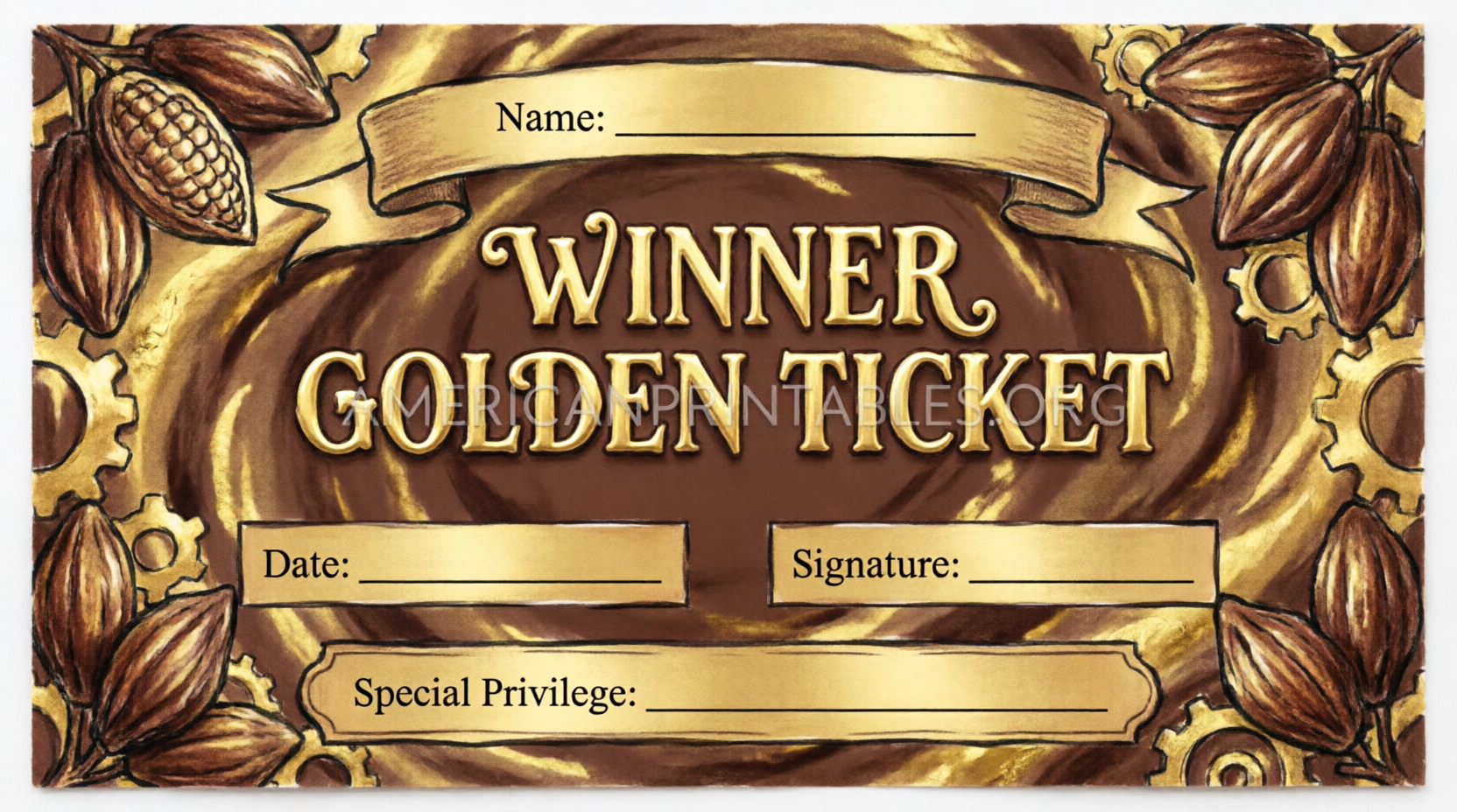 Free Willy Wonka Golden Ticket Printable (4)