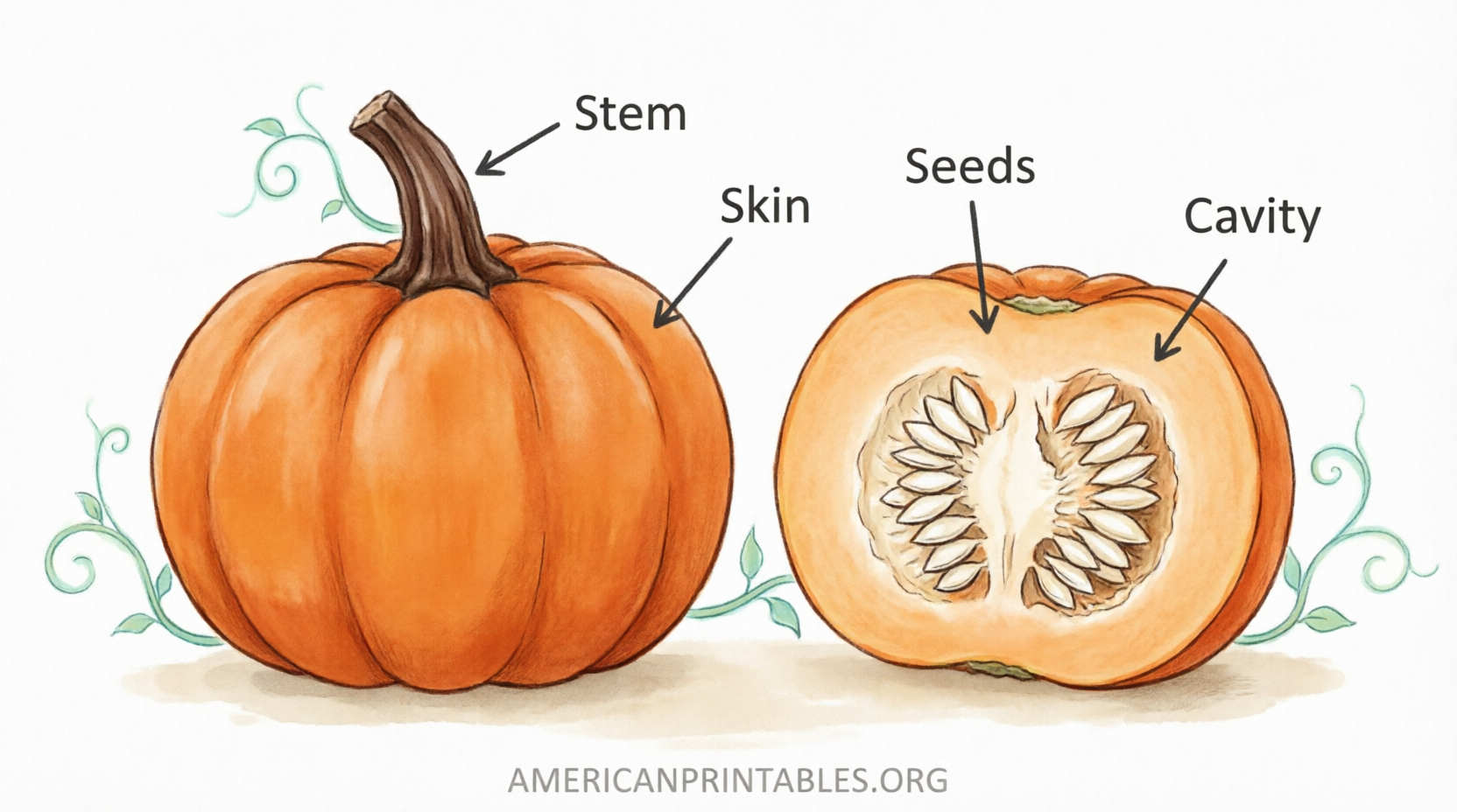Parts of a Pumpkin Free Printable Worksheets (2)