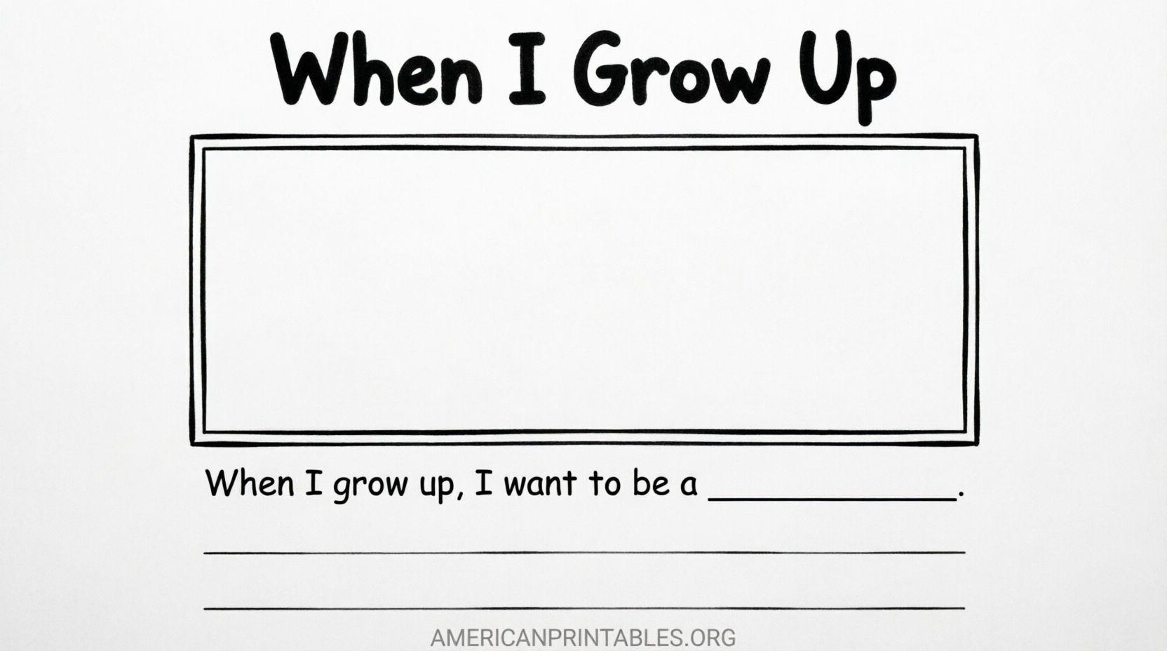 When I Grow Up Free Printable Worksheets for Kids (2)